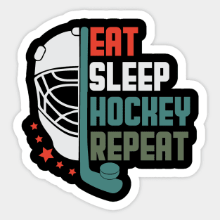 Eat Sleep Hockey Repeat Sticker